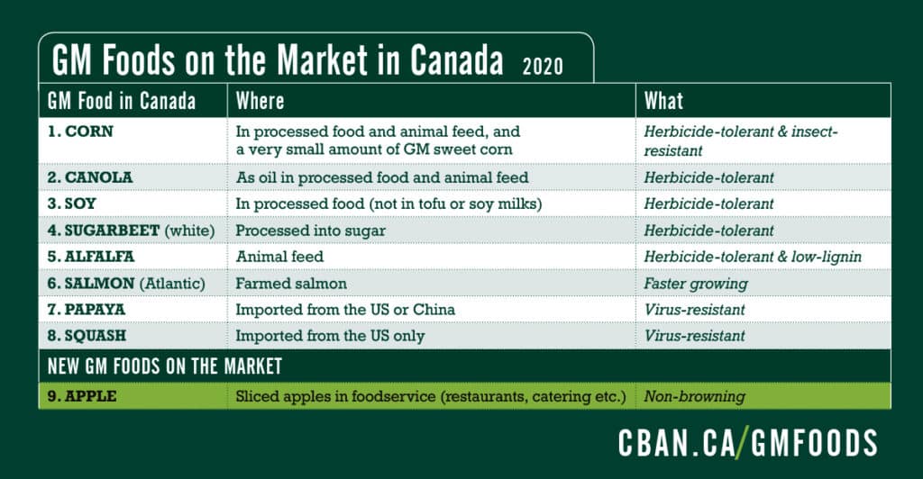 GM crops and foods on the market | CBAN
